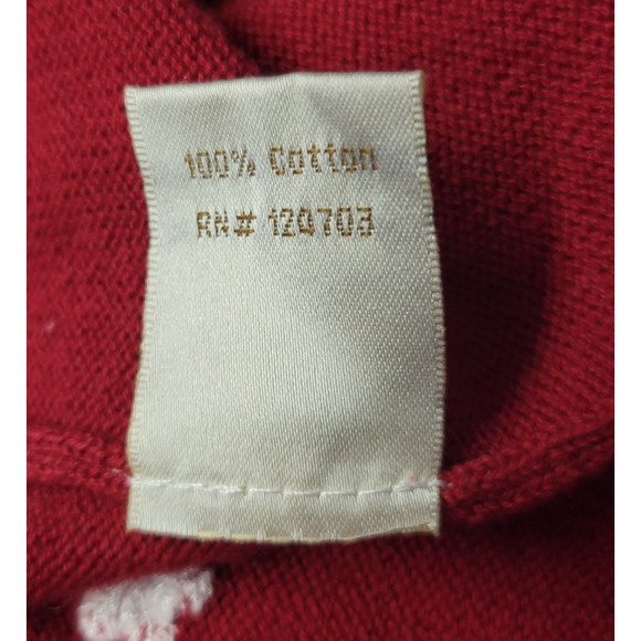 Vintage 90's Baxter & Wells Embroidered Snowflake Cardigan Sweater Womens L Red - Picture 8 of 10